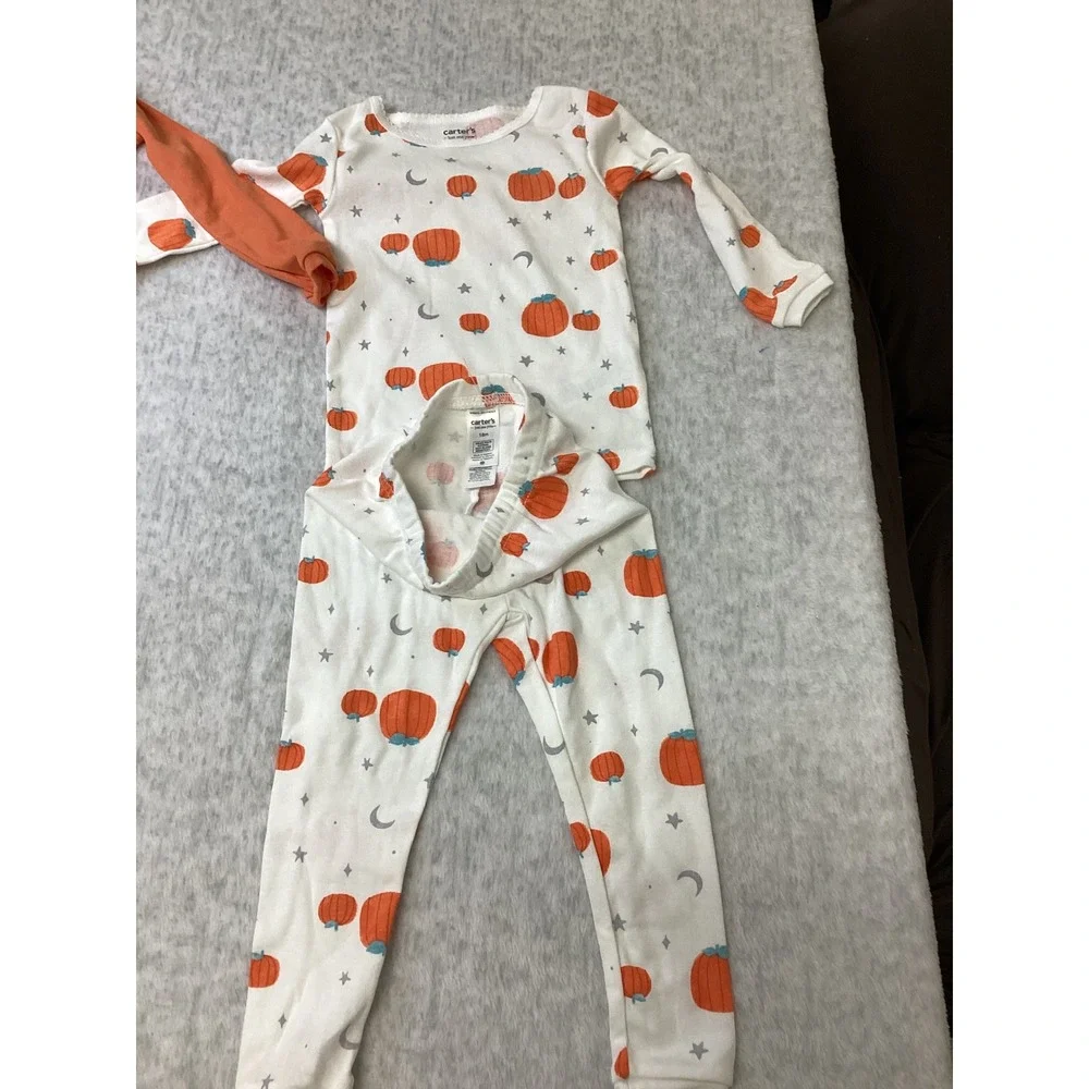 Carters Just One You Halloween Pajamas 18M Ghost Pumpkin 2-Pack Set 6T222710‎